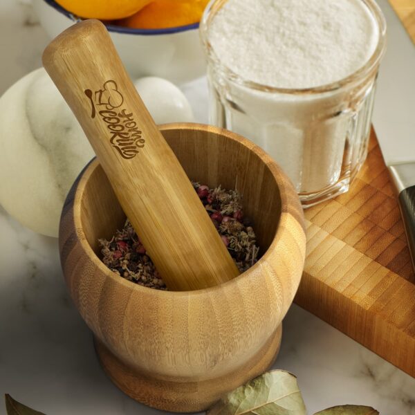 NATURA Bamboo Mortar and Pestle - Image 4