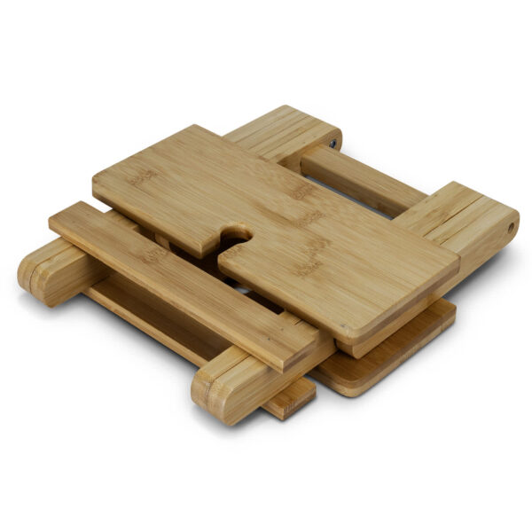 NATURA Bamboo Folding Wine Table - Image 3