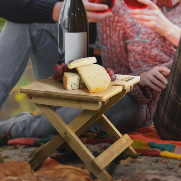 NATURA Bamboo Folding Wine Table - Image 5