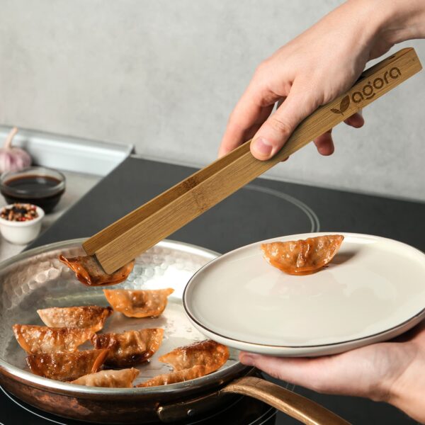 NATURA Bamboo Serving Tongs - Image 4