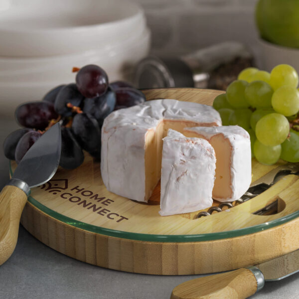 NATURA Glass & Bamboo Cheese Board - Image 6
