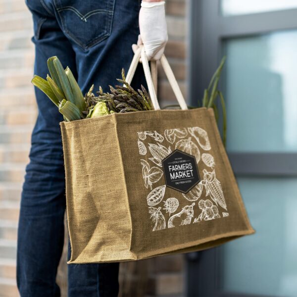 Torino Starch Jute Tote Bag - Image 3