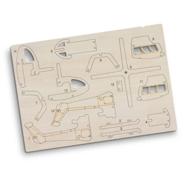 BRANDCRAFT Helicopter Wooden Model - Image 3
