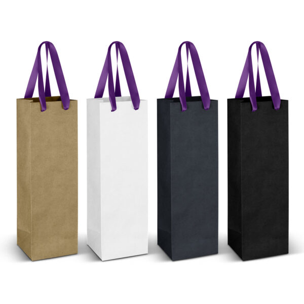 Wine Ribbon Handle Paper Bag - Image 11