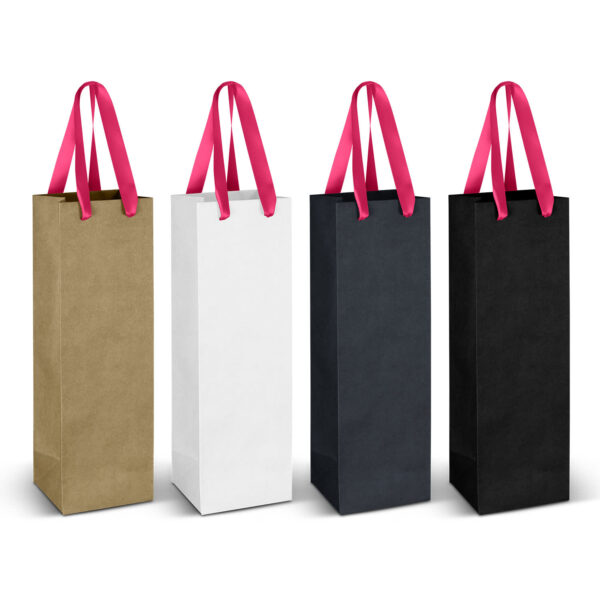 Wine Ribbon Handle Paper Bag - Image 5