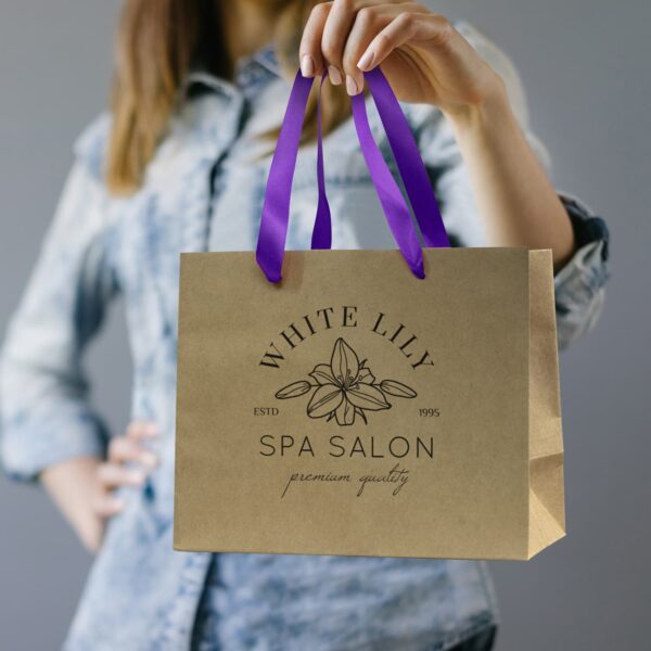 Medium Ribbon Handle Paper Bag - Image 14