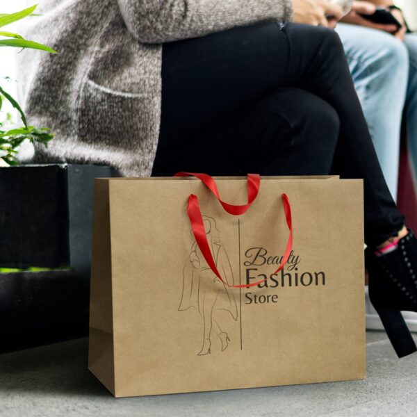 Extra Large Ribbon Handle Paper Bag - Image 4