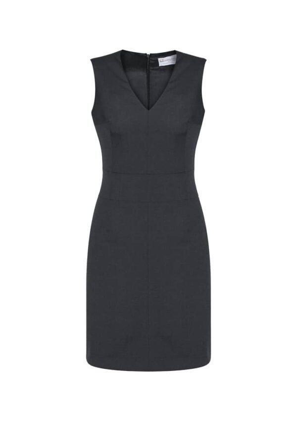 Womens Comfort Wool Stretch Sleeveless V-Neck Dress - Image 6