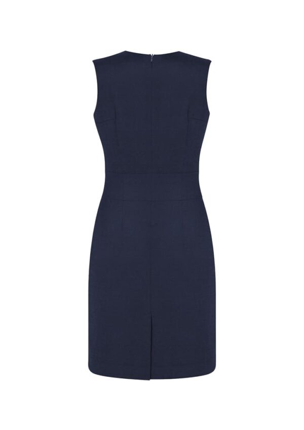 Womens Comfort Wool Stretch Sleeveless V-Neck Dress - Image 3