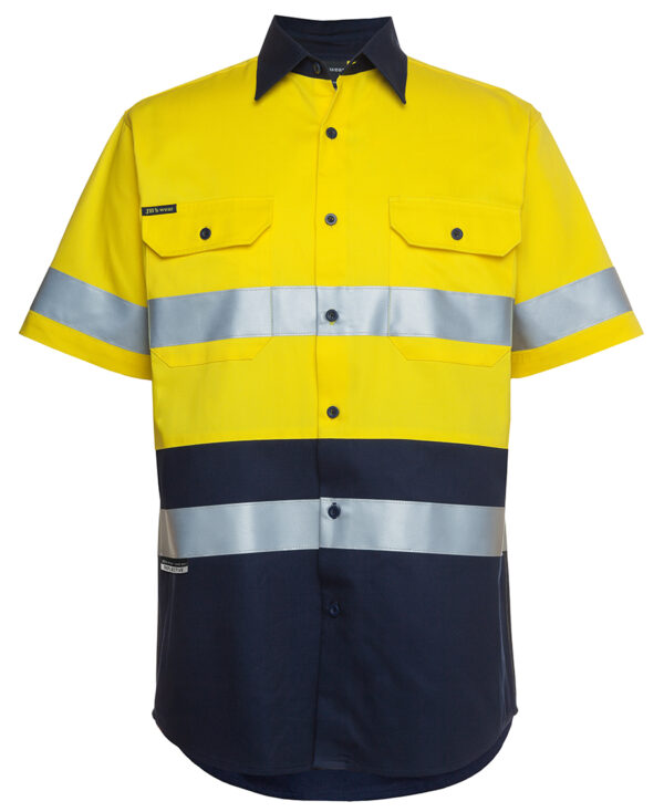 JB'S Hi Vis S/S (D+N) 190G Work Shirt - Image 3