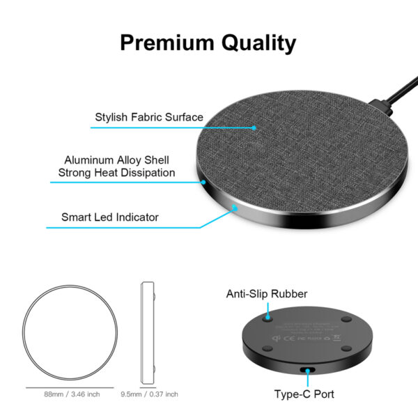 Tweed Fast Wireless Charger - Round - Image 9