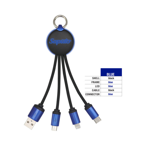 Atesso 3n1 Light Up Charge Cable - Round - Image 23
