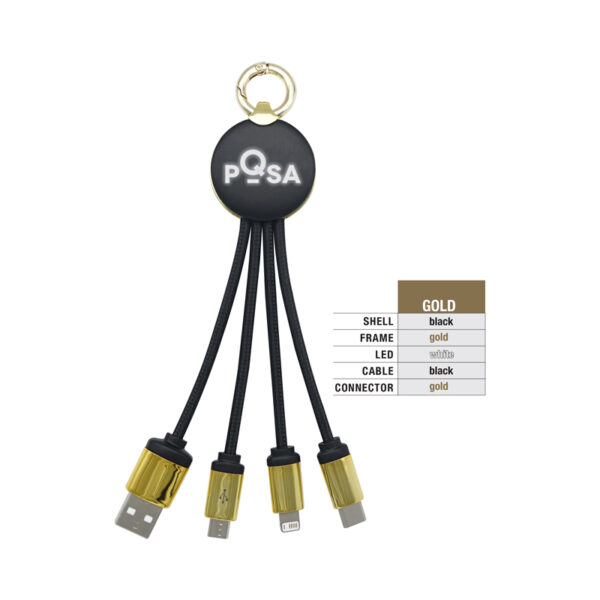 Atesso 3n1 Light Up Charge Cable - Round - Image 7