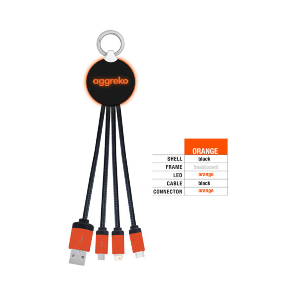 Atesso 3n1 Light Up Charge Cable - Round - Image 11