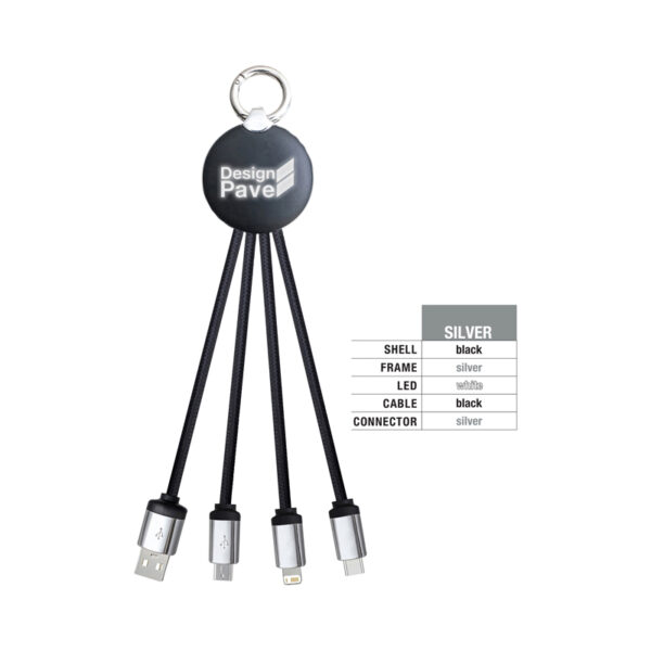 Atesso 3n1 Light Up Charge Cable - Round - Image 20