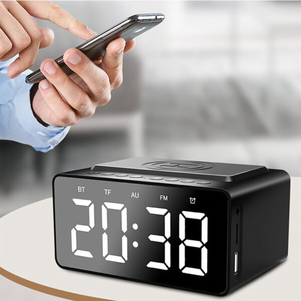 Dover Alarm Clock Wireless Charger Speaker - Image 13