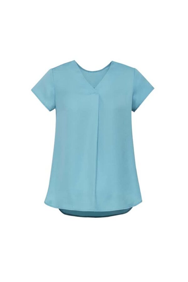 Womens Kayla V-Neck Pleat Blouse - Image 10