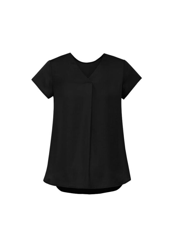 Womens Kayla V-Neck Pleat Blouse - Image 12
