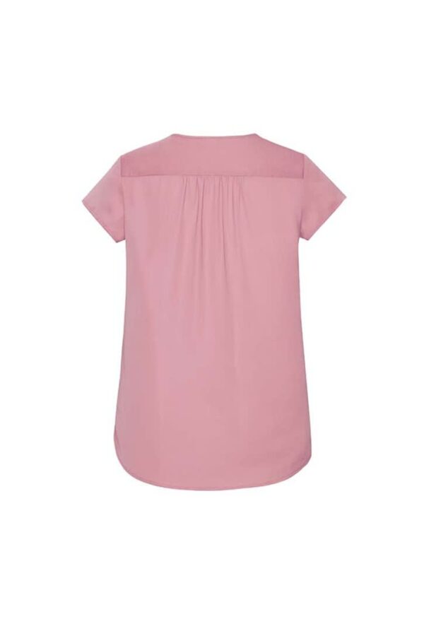 Womens Kayla V-Neck Pleat Blouse - Image 5