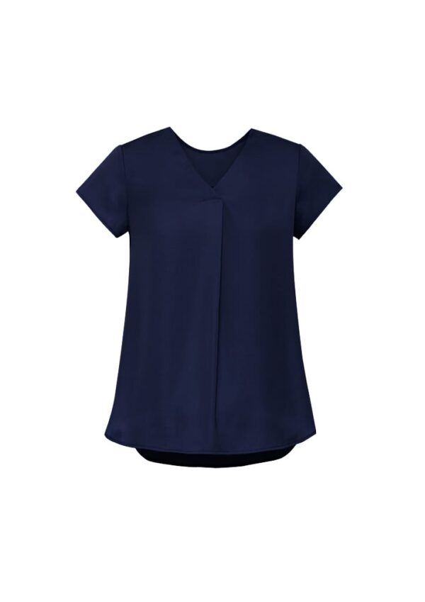 Womens Kayla V-Neck Pleat Blouse - Image 14