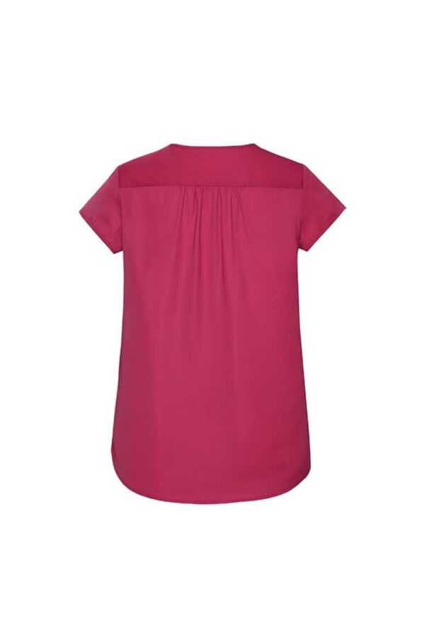 Womens Kayla V-Neck Pleat Blouse - Image 7