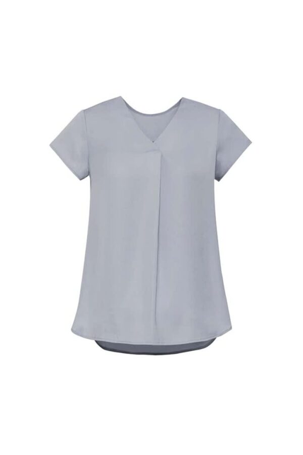 Womens Kayla V-Neck Pleat Blouse - Image 2