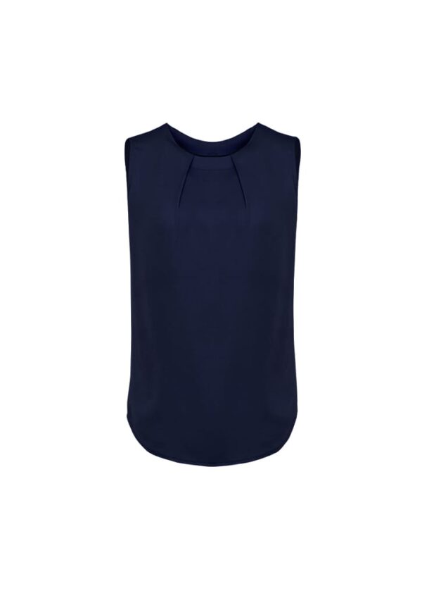 Womens Estelle Sleeveless Pleat Detail Blouse - Image 12