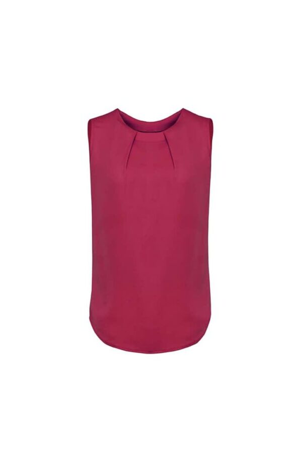 Womens Estelle Sleeveless Pleat Detail Blouse - Image 4