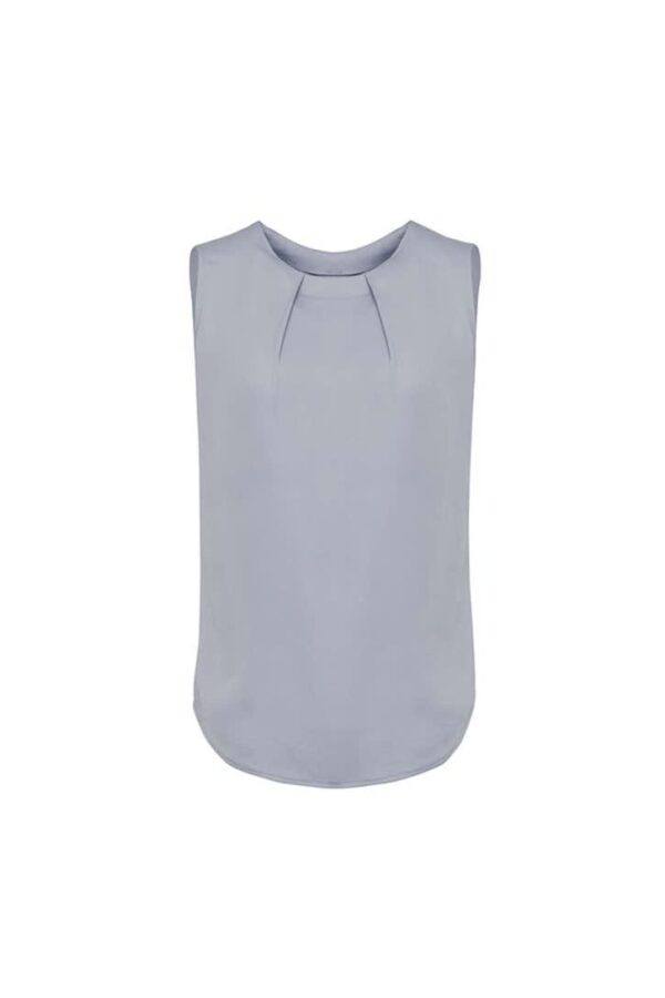 Womens Estelle Sleeveless Pleat Detail Blouse - Image 10