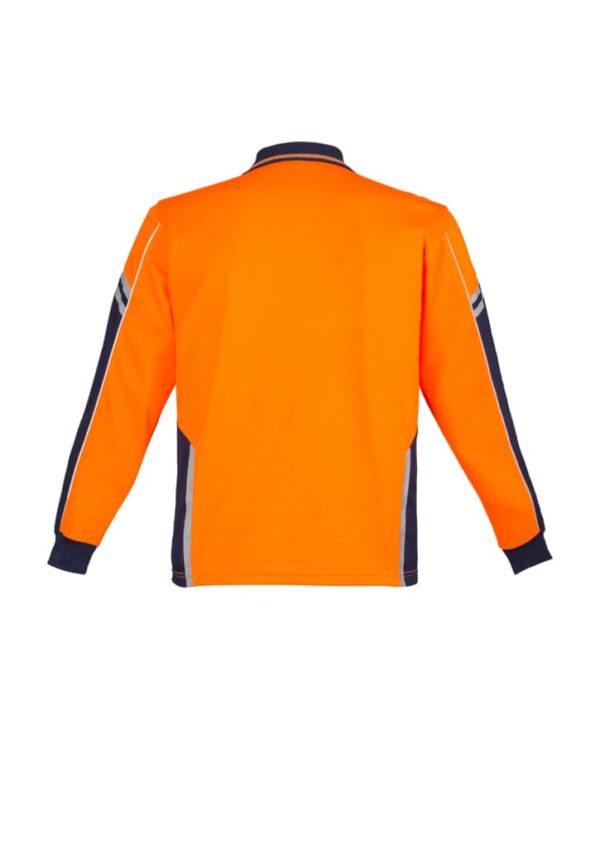 Mens Hi Vis Squad Long Sleeve Polo - Image 5