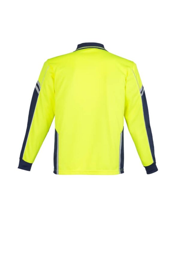 Mens Hi Vis Squad Long Sleeve Polo - Image 3