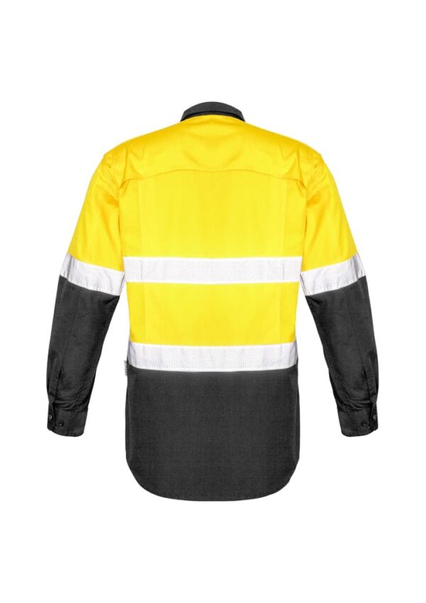 Mens Rugged Cooling Hi Vis Taped Long Sleeve Shirt - Image 3