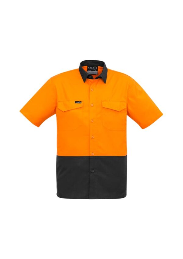 Mens Rugged Cooling Hi Vis Short Sleeve Shirt - Image 6
