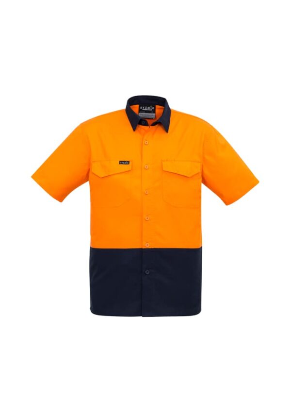 Mens Rugged Cooling Hi Vis Short Sleeve Shirt - Image 8