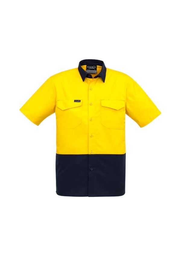 Mens Rugged Cooling Hi Vis Short Sleeve Shirt - Image 4