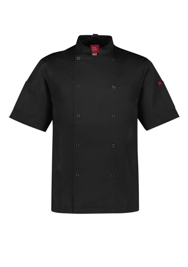 Mens Zest Short Sleeve Chef Jacket - Image 4