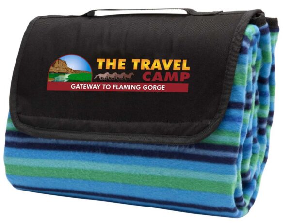 Jamaica Picnic Rug, Blue Stripe - Image 3