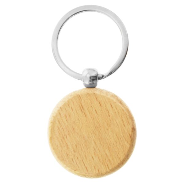 Wood Round Key Ring - Image 2