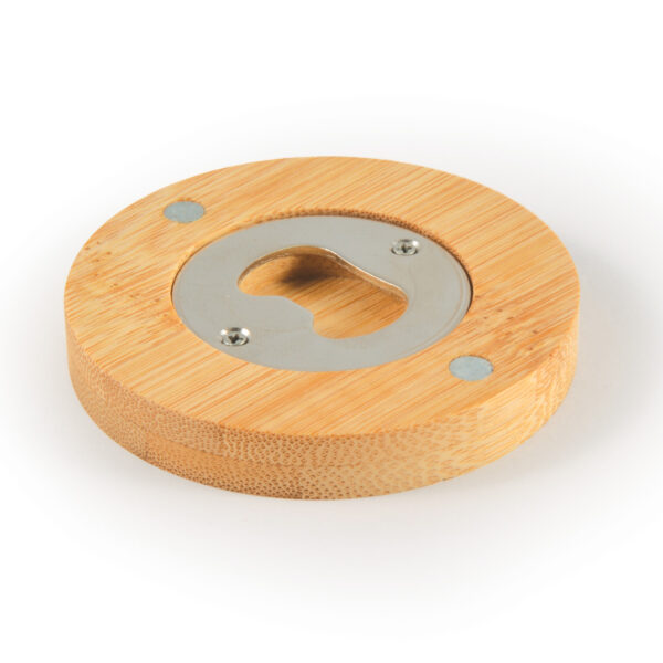 Discus Bamboo Bottle Opener Coaster - Image 5