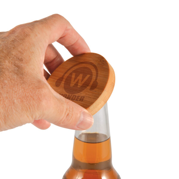 Discus Bamboo Bottle Opener Coaster - Image 11