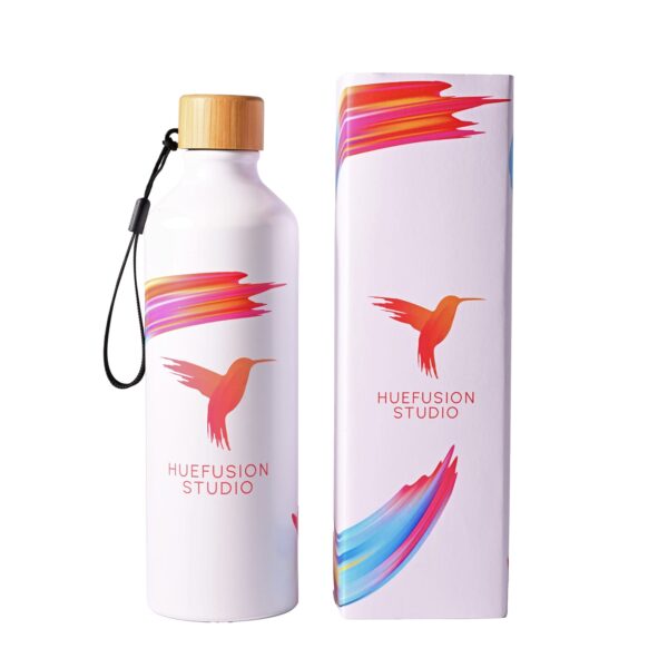 Gelato Aluminium Drink Bottle with Bamboo Lid - Image 15
