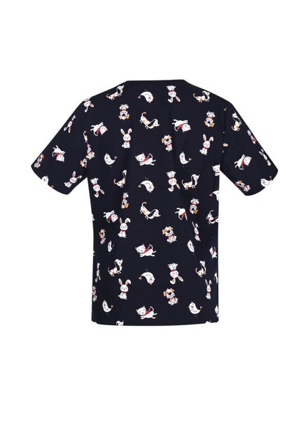 Womens Printed Best Friends Scrub Top - Image 6