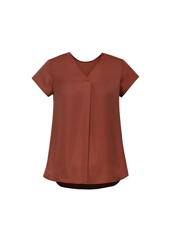 Womens Kayla V-Neck Pleat Blouse - Image 16