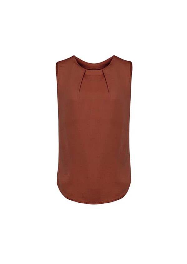 Womens Estelle Sleeveless Pleat Detail Blouse - Image 16