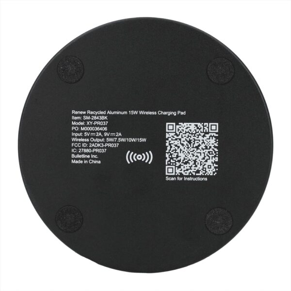 Renew Recycled Aluminum 15W Wireless Charging Pad - Image 5