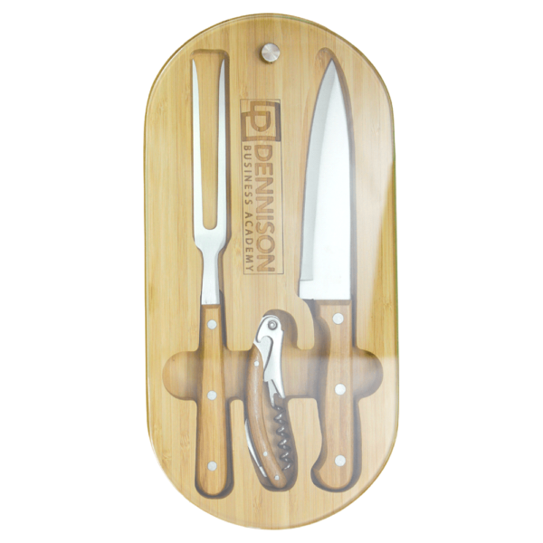 Trekk Oval Bamboo Glass Knife Set - Image 6
