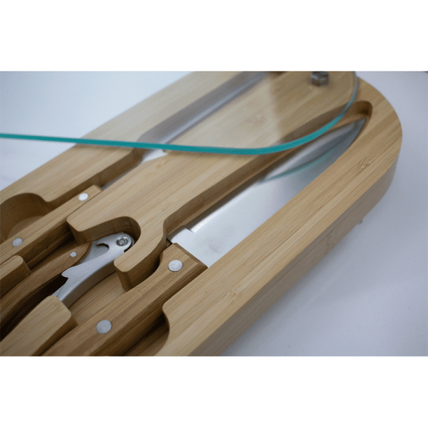 Trekk Oval Bamboo Glass Knife Set - Image 4