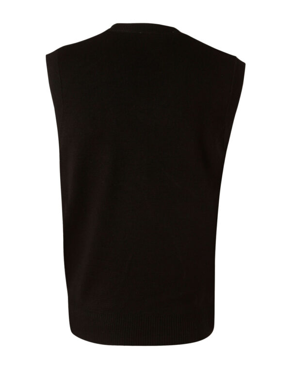 Unisex Wool/Acrylic V Neck Vest - Image 2