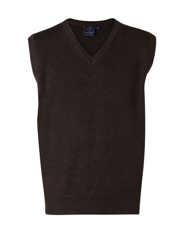 Unisex Wool/Acrylic V Neck Vest - Image 4
