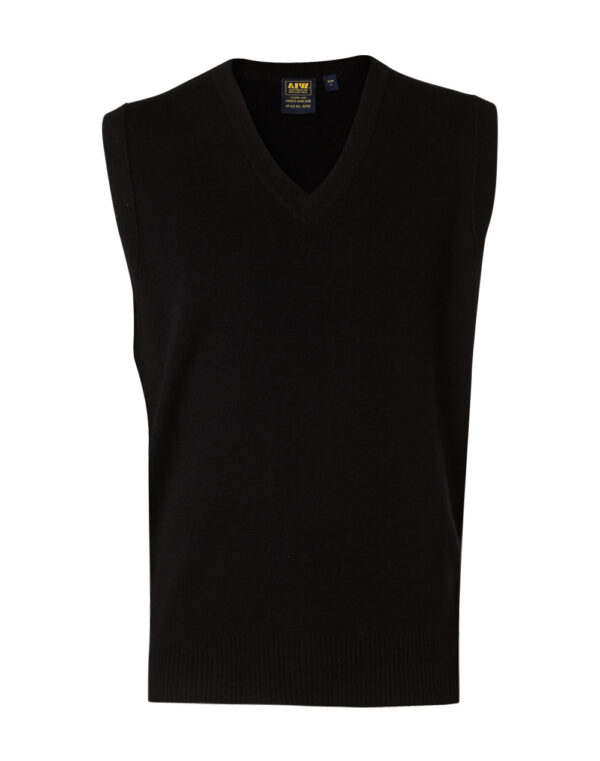 Unisex Wool/Acrylic V Neck Vest - Image 5